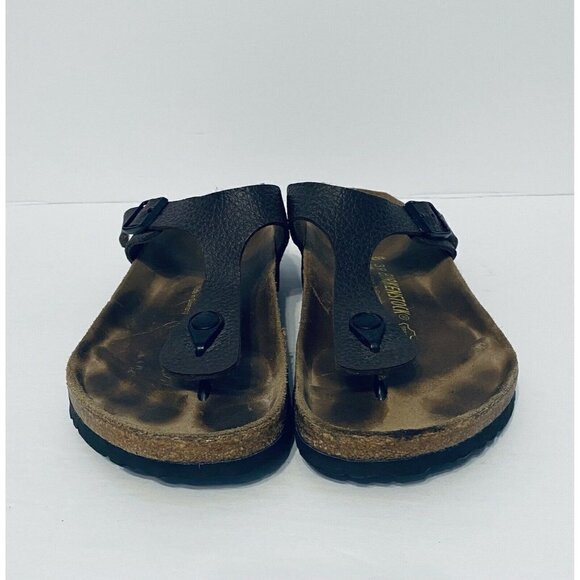Birkenstock Gizeh Birkibuc Adult 39 Regular Brown Mocha Thong Minimalist - Picture 2 of 6
